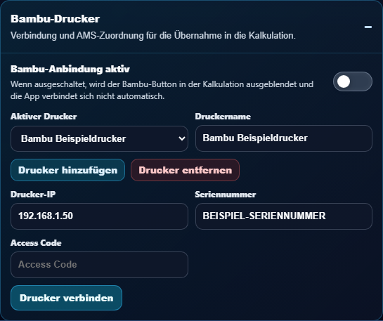 Bambu Schritt für Schritt einrichten